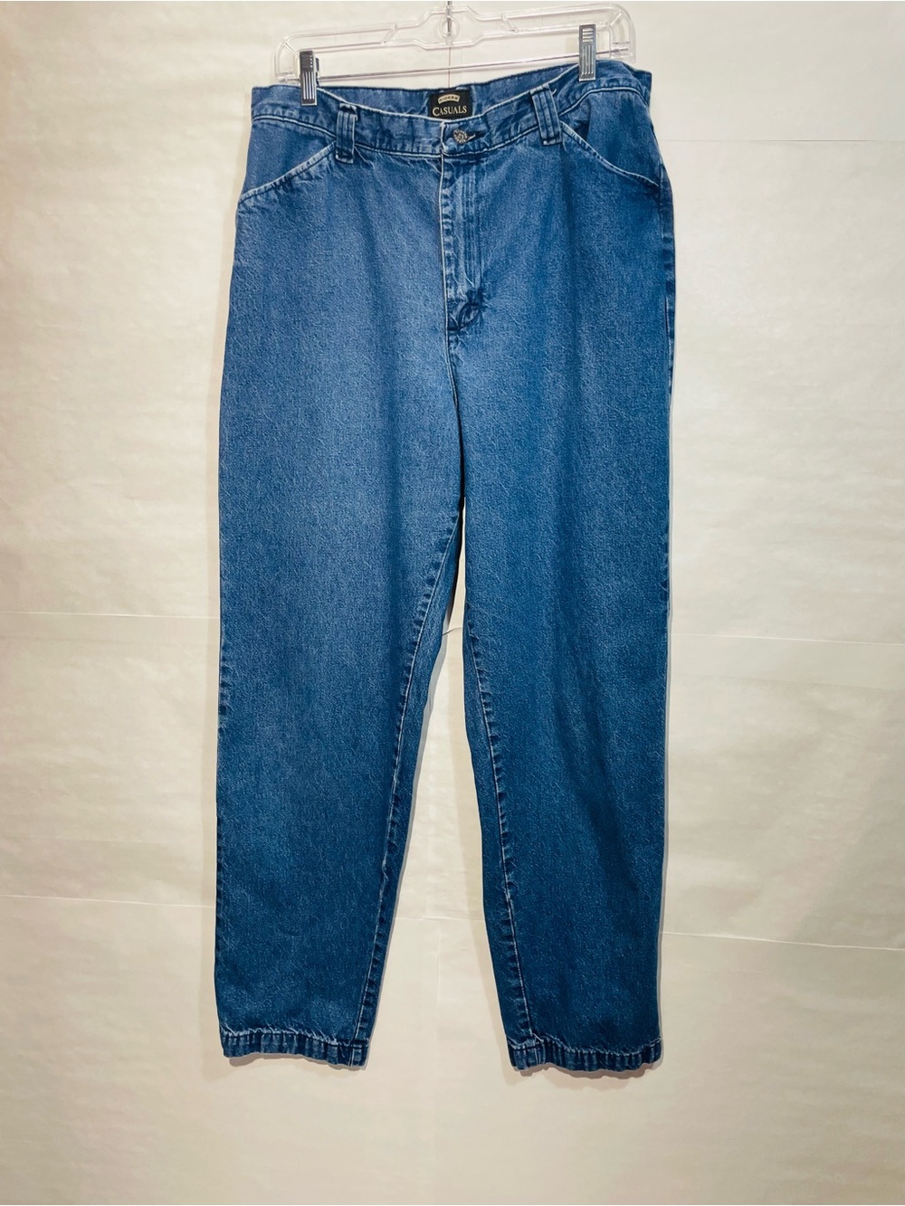 Vtg 1990s Riders Casuals Jeans 14M High-Rise Tapered Leg Slash Pockets VGUC